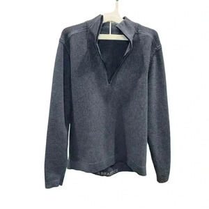 Lululemon Textured Knit Half-Zip Sweater. Heathered Black Men's Size M